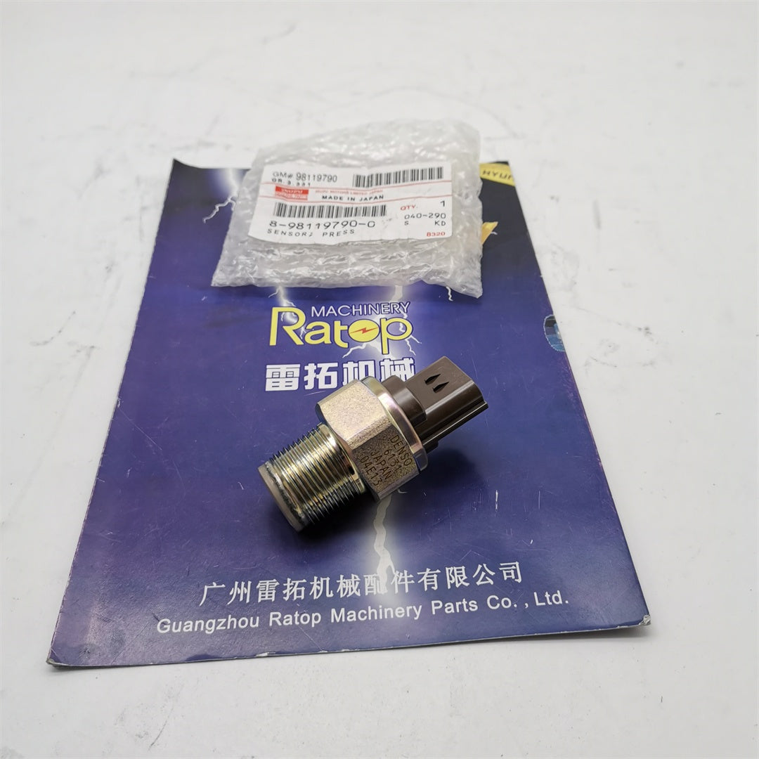 original DEN SO Genuine Excavator Spare Parts 4HK1 6HK1 High Pressure Sensor 8-98119790-0 8981197900 898119-7900