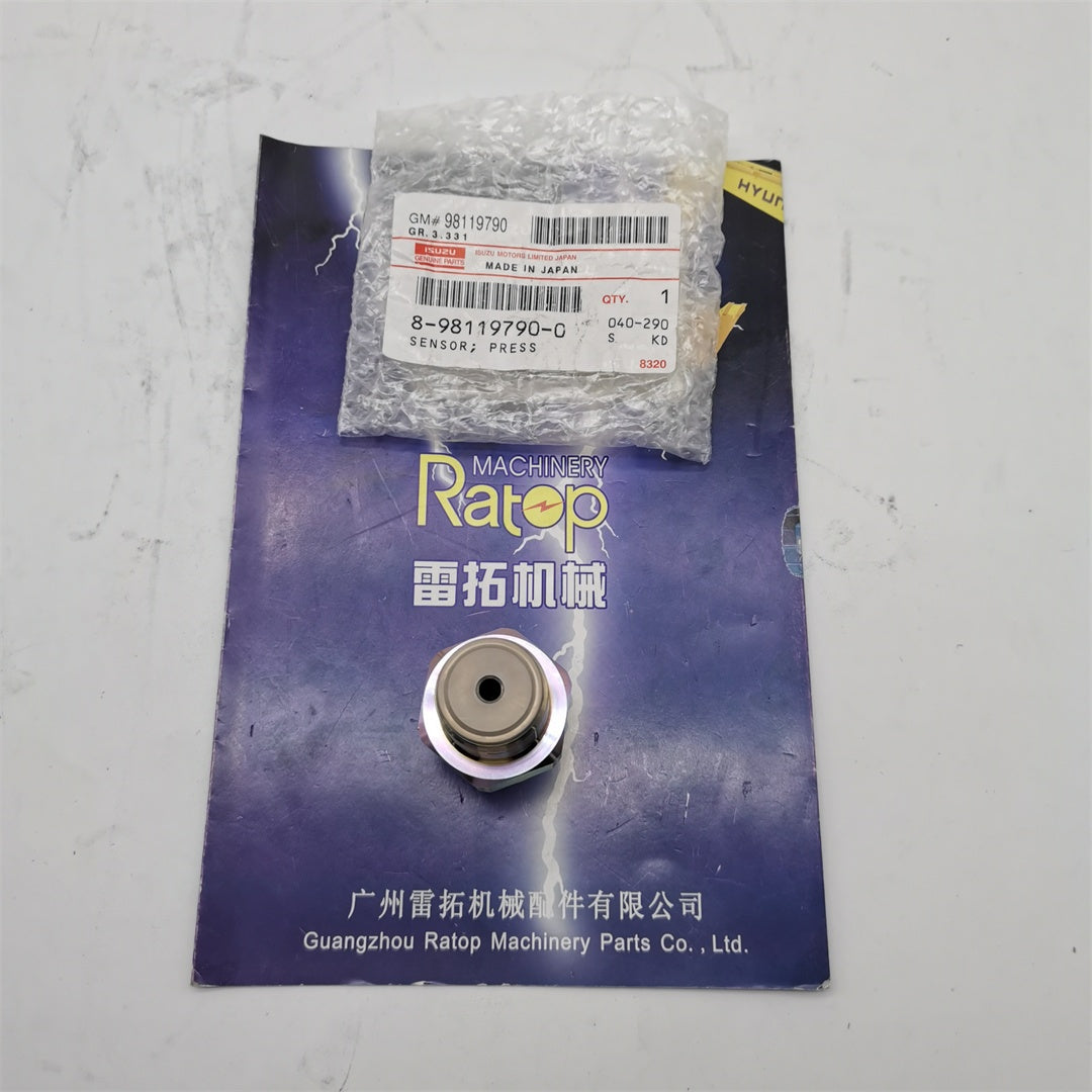 original DEN SO Genuine Excavator Spare Parts 4HK1 6HK1 High Pressure Sensor 8-98119790-0 8981197900 898119-7900