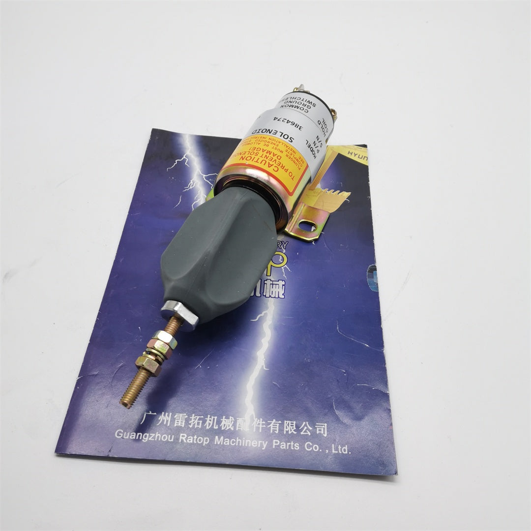 Fuel Shutoff Solenoid SA-4269-24 600-815-7550 24V Stop Solenoid 3864274 XKDE-01455 For 4D102E 4D95L 4D95LE 6D102E Engine