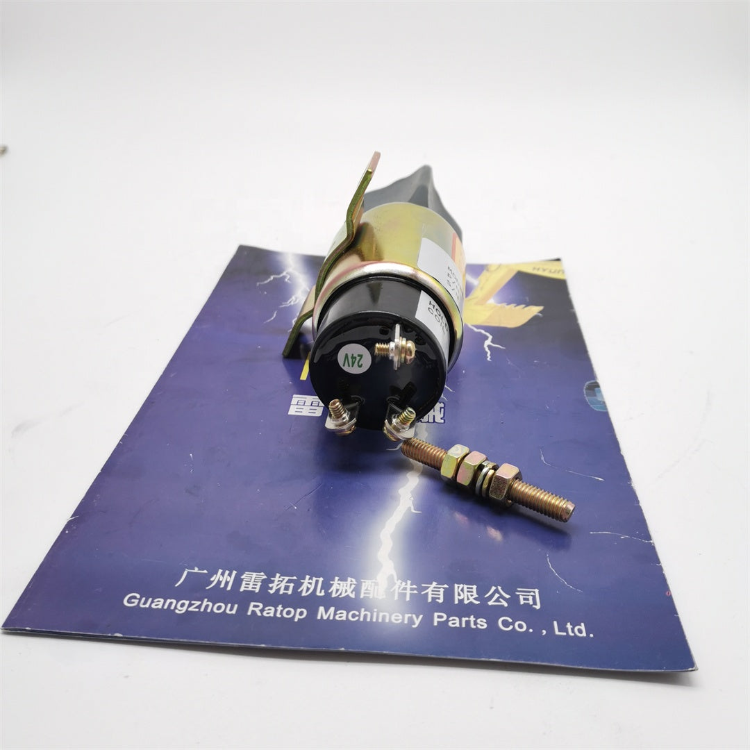 Fuel Shutoff Solenoid SA-4269-24 600-815-7550 24V Stop Solenoid 3864274 XKDE-01455 For 4D102E 4D95L 4D95LE 6D102E Engine