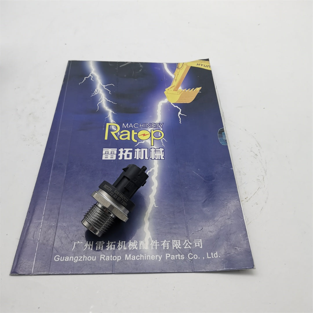 original 0281002937 Pressure sensor PC200-8 PC400-8 Excavator Common Rail Pressure Sensor 6754-72-1212