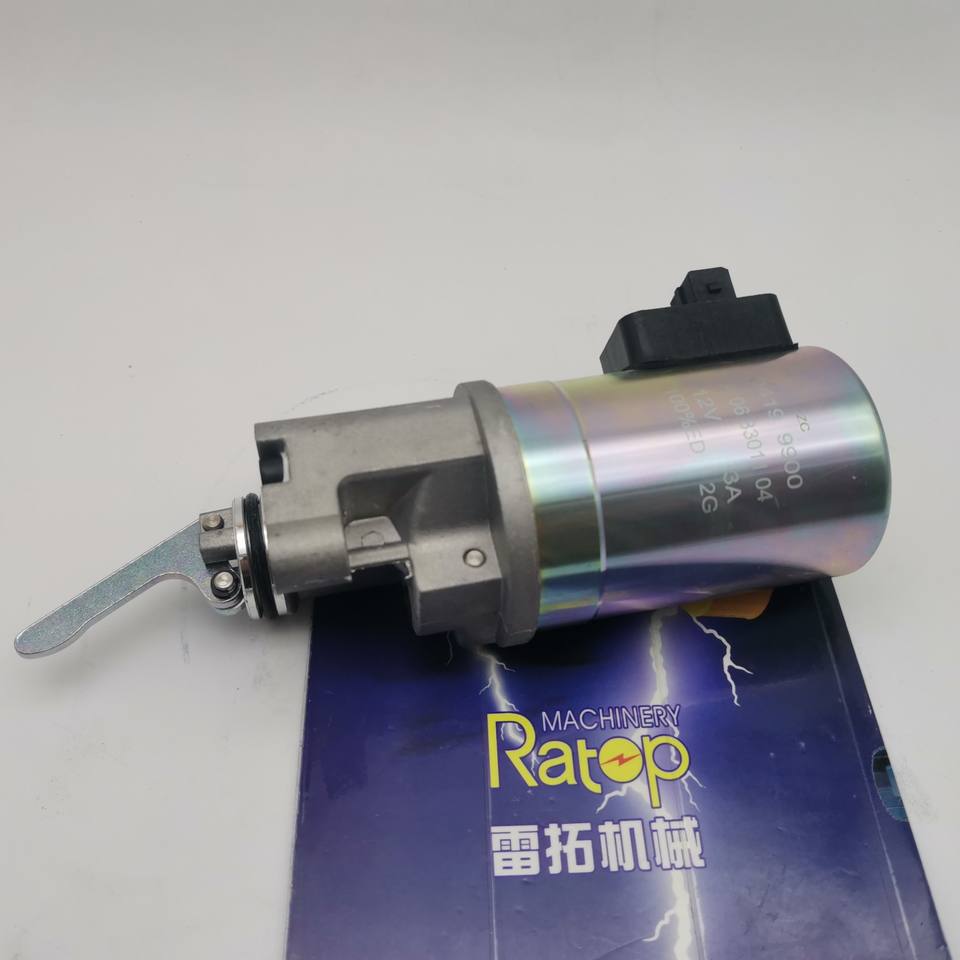 12V Excavator Solenoid Valve BF6M2012 Stop Solenoid 02113788/02113790/04513018/04199900